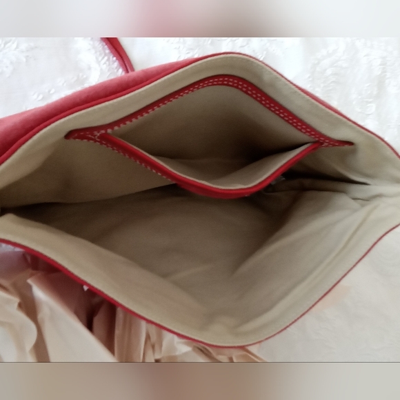 NWOT Zara Basics Red Leather Clutch - Picture 12 of 16